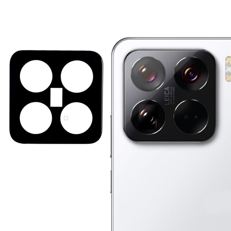 Защитное стекло на задню камеру Deexe Black Camera Lens для Xiaomi 15 Pro - Black: фото 1 из 4