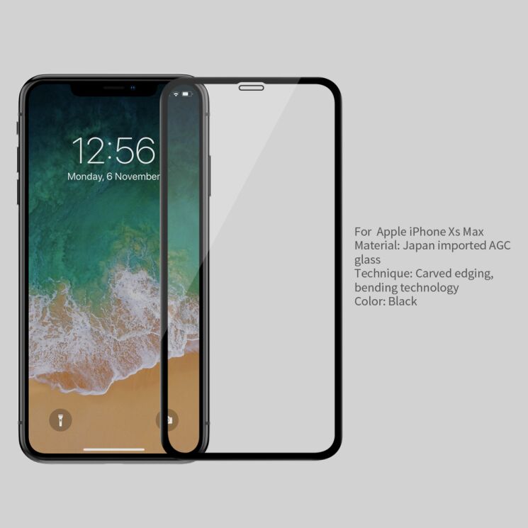 Защитное стекло NILLKIN 3D CP+ MAX для Apple iPhone Xs Max: фото 8 из 16