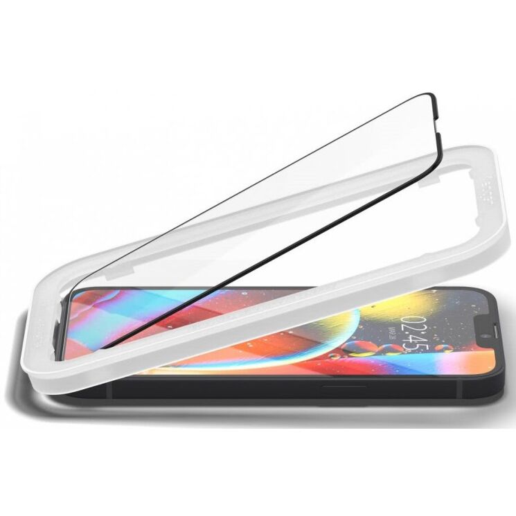 Защитное стекло Spigen (SGP) Screen Protector AlignMaster GLAS.tR для Apple iPhone 13 mini - Black: фото 3 из 8