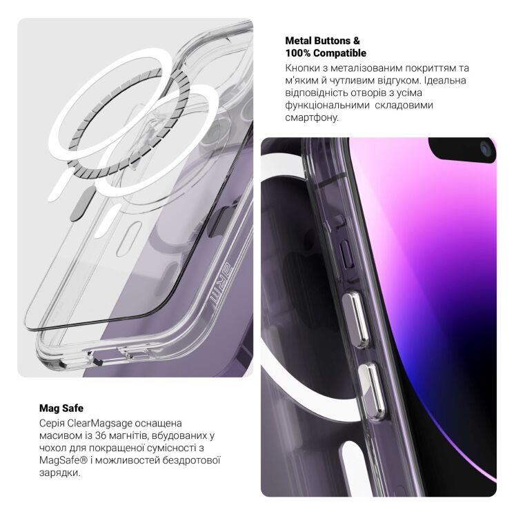 Защитный чехол ArmorStandart Clear Magsafe для Apple iPhone 16e - Transparent: фото 5 из 5