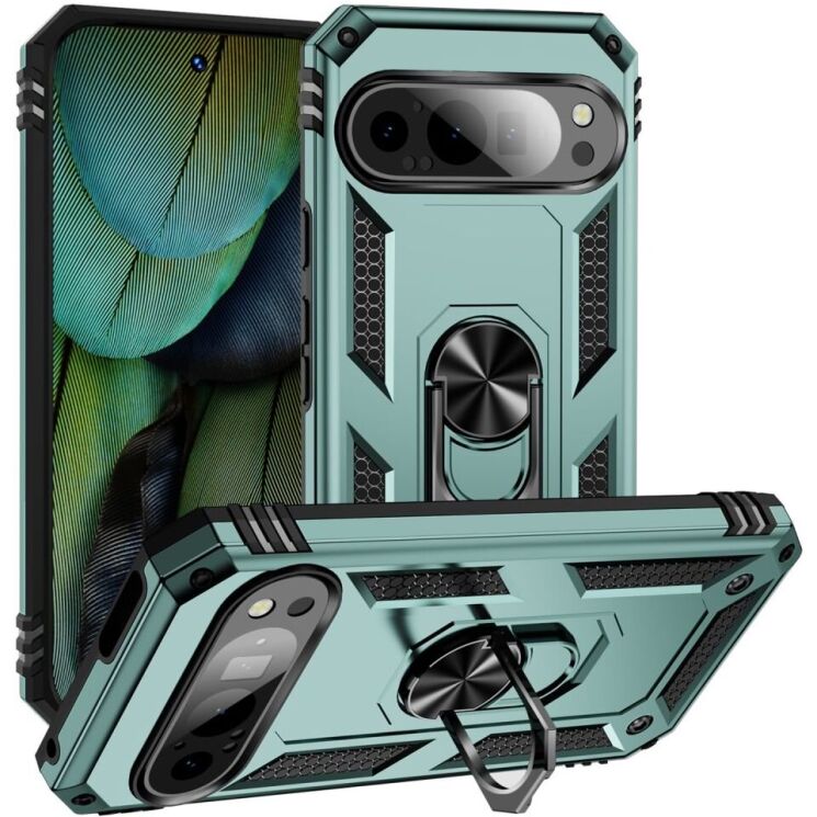 Защитный чехол Deexe Armor Case для Google Pixel 9 / 9 Pro - Blackish Green: фото 1 из 7