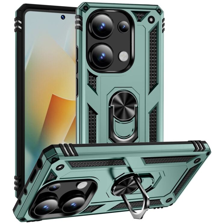 Защитный чехол Deexe Armor Case для Xiaomi Redmi Note 13 Pro 4G / Poco M6 Pro - Blackish Green: фото 1 из 7