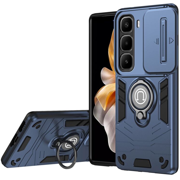 Захисний чохол Deexe Armor MagShield для Infinix Hot 60 Pro Plus - Blue: фото 1 з 7