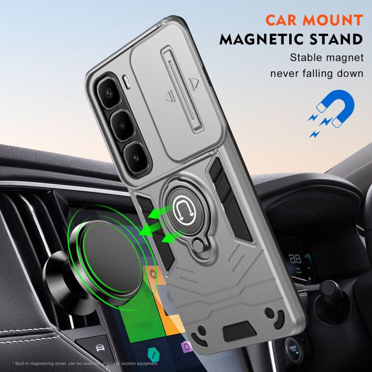 Захисний чохол Deexe Armor MagShield для Infinix Hot 60 Pro Plus - Grey: фото 5 з 7