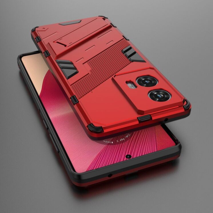 Защитный чехол Deexe Bibercas для Motorola Edge 50 Fusion - Red: фото 4 из 7