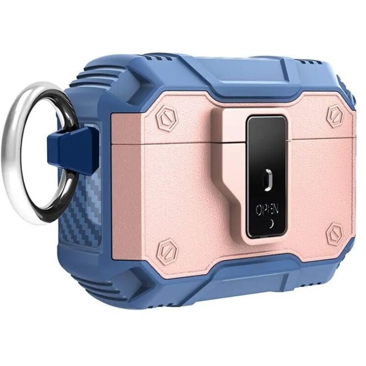 Захисний чохол Deexe Button Lock для Apple AirPods Pro 2 - Rose Gold: фото 1 з 8