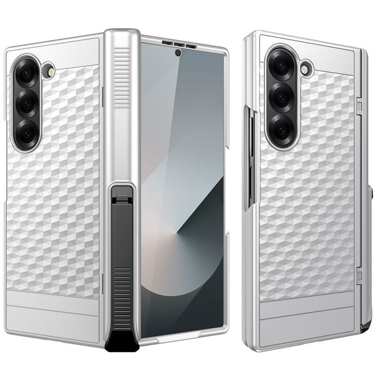 Защитный чехол Deexe Cube для Samsung Galaxy Fold 6 - Silver: фото 1 из 12
