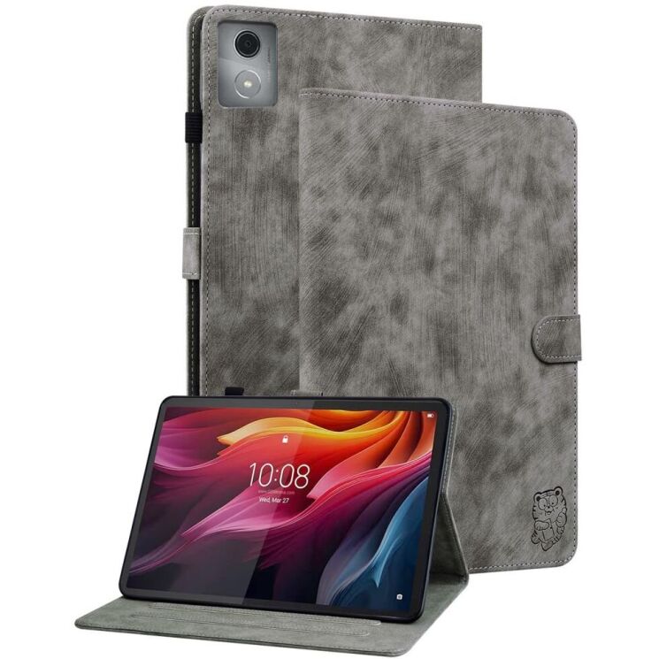 Защитный чехол Deexe Cute Tiger для Lenovo Tab K11 Plus - Grey: фото 1 из 6