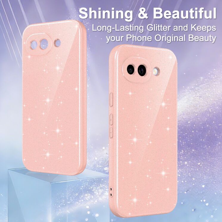 Захисний чохол Deexe Glitter Case with MagSafe для Google Pixel 10a - Black: фото 5 з 7