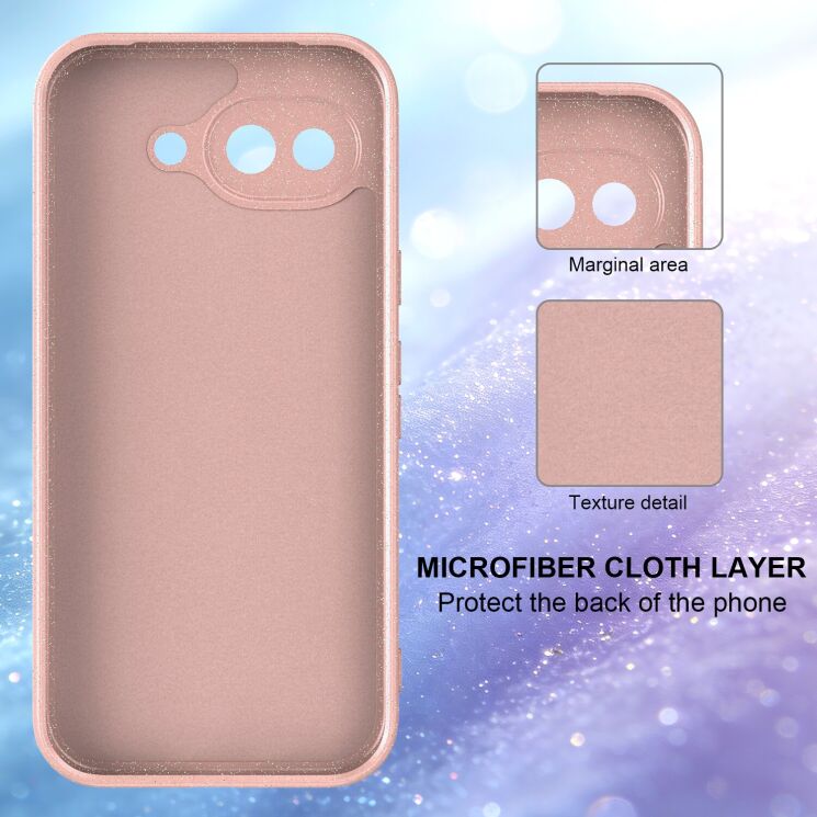 Захисний чохол Deexe Glitter Case with MagSafe для Google Pixel 10a - Black: фото 4 з 7