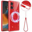 Защитный чехол Deexe Glitter Case with MagSafe для Motorola Edge 50 Fusion - Red (354261R)