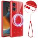 Захисний чохол Deexe Glitter Case with MagSafe для Motorola Edge 50 Fusion - Red (354261R). Фото 1 з 7