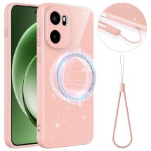 Защитный чехол Deexe Glitter Case with MagSafe для OnePlus 15R / Ace 6 / Ace 6T - Pink: фото 1 из 7