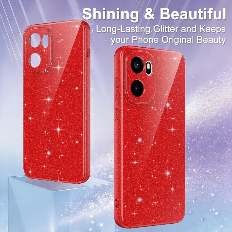 Защитный чехол Deexe Glitter Case with MagSafe для OnePlus 15R / Ace 6 / Ace 6T - Pink: фото 5 из 7