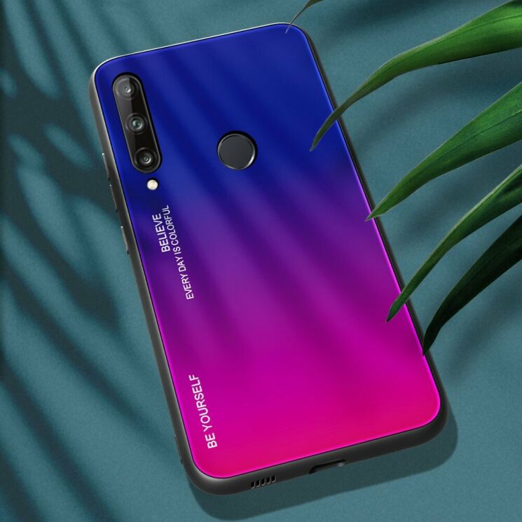 Защитный чехол Deexe Gradient Color для Huawei P40 Lite E - Dark Blue / Rose: фото 2 из 17