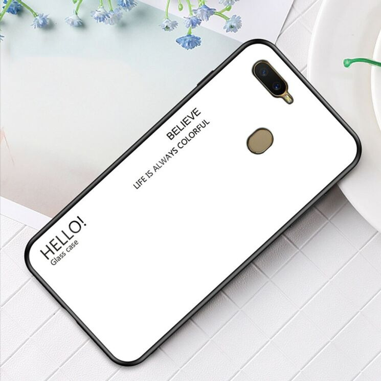 Захисний чохол Deexe Gradient Color для OPPO A12 - White: фото 2 з 10