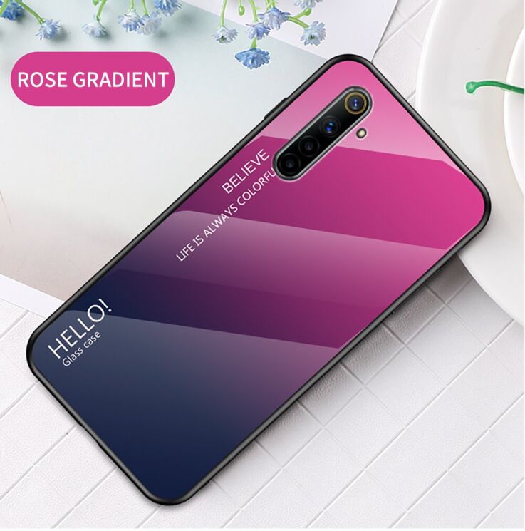 Защитный чехол Deexe Gradient Color для Realme 6 / 6s - Rose / Purple: фото 2 из 8
