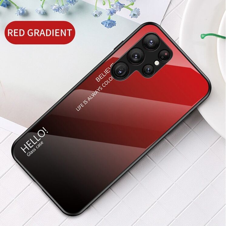 Защитный чехол Deexe Gradient Color для Samsung Galaxy S23 Ultra - Red / Black: фото 2 из 4