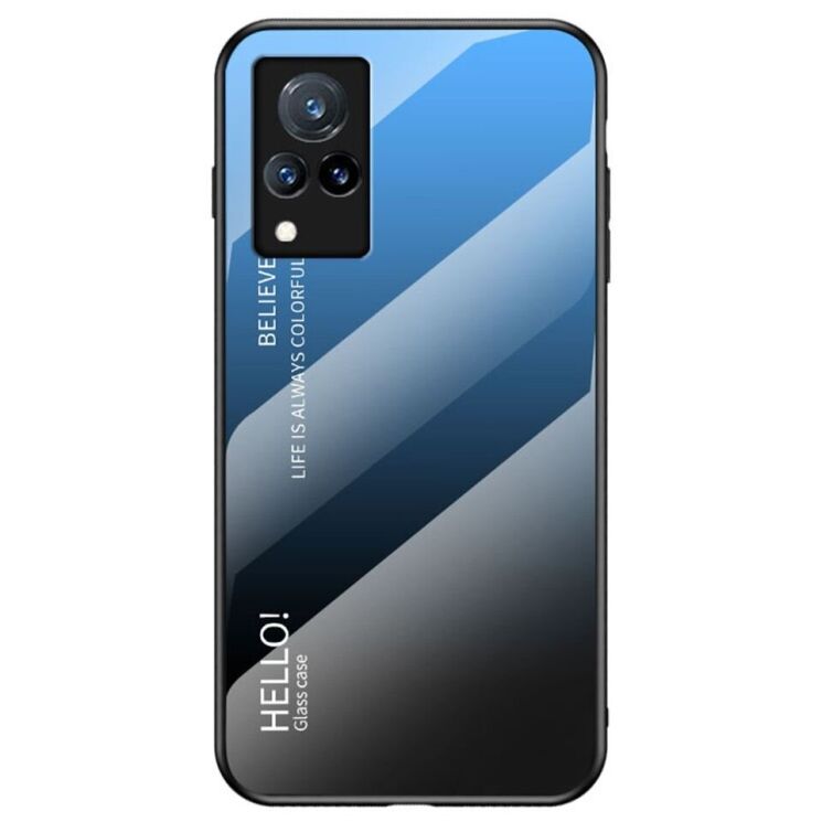 Захисний чохол Deexe Gradient Color для VIVO V21 - Black / Blue: фото 1 з 11