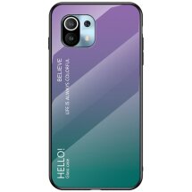 Захисний чохол Deexe Gradient Color для Xiaomi Mi 11 Lite / 11 Lite NE - Purple / Green: фото 1 з 7