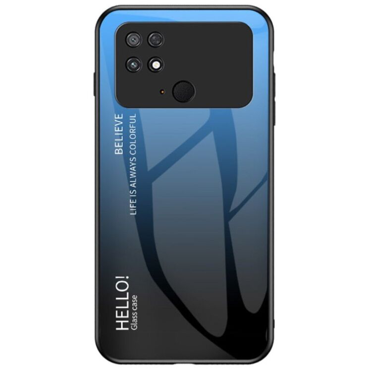 Защитный чехол Deexe Gradient Color для Xiaomi Poco C40 - Black / Blue: фото 1 из 9