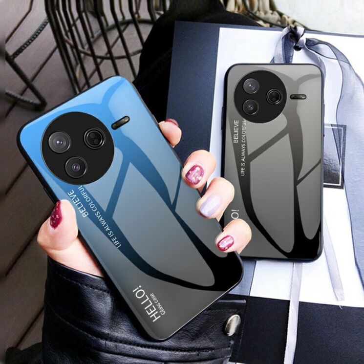 Защитный чехол Deexe Gradient Color для Xiaomi Poco F7 Pro - Pink / Blue: фото 8 из 8
