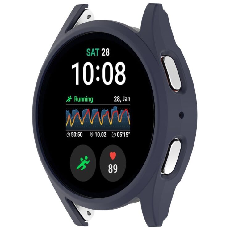 Защитный чехол Deexe Hard Frame для Samsung Galaxy Watch 7 (44mm) - Midnight Blue: фото 5 из 7