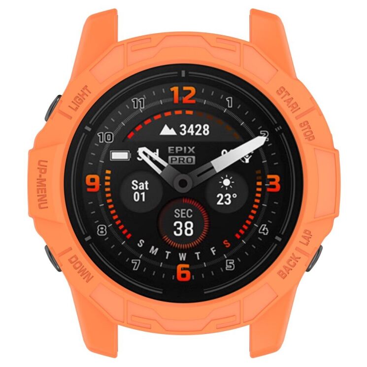 Защитный чехол Deexe Hollow Cover для Garmin Quatix 7 Pro - Orange: фото 6 из 8