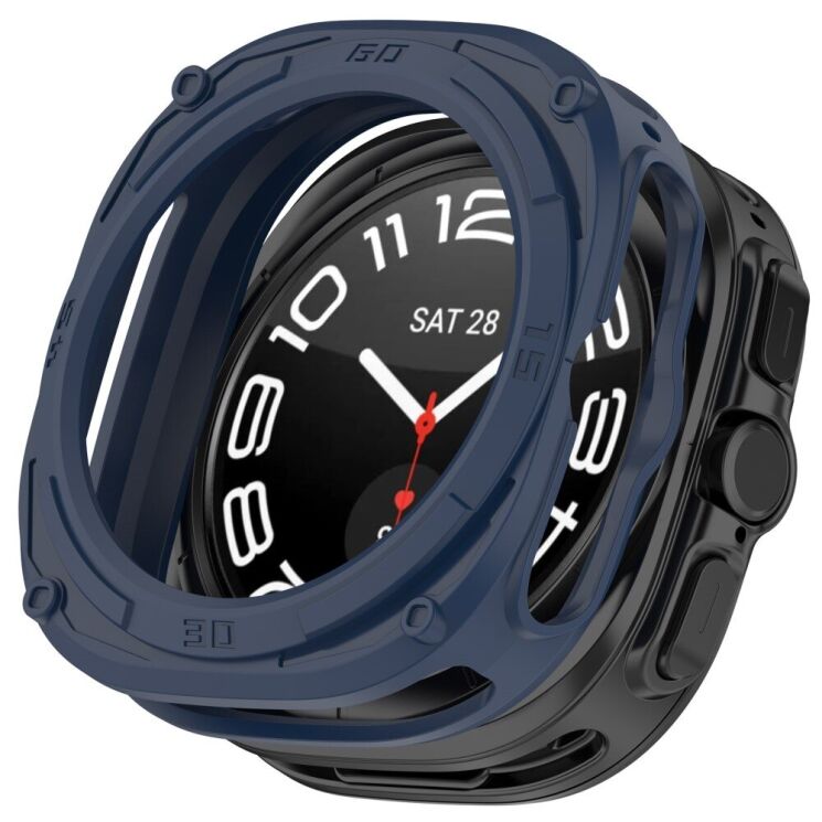 Защитный чехол Deexe Hollow Cover для Samsung Galaxy Watch Ultra (47mm) - Midnight Blue: фото 1 из 7