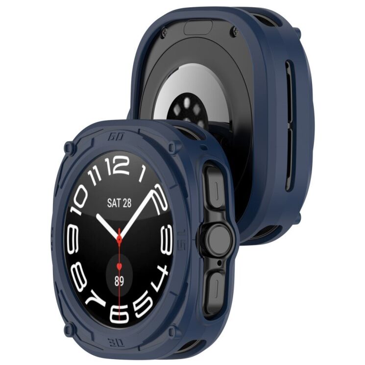 Защитный чехол Deexe Hollow Cover для Samsung Galaxy Watch Ultra (47mm) - Midnight Blue: фото 6 из 7