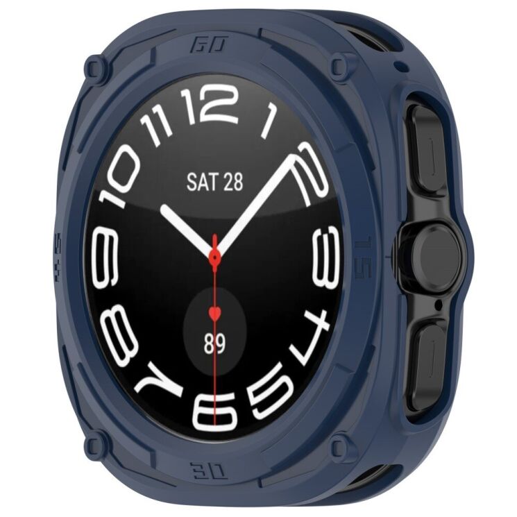 Защитный чехол Deexe Hollow Cover для Samsung Galaxy Watch Ultra (47mm) - Midnight Blue: фото 5 из 7