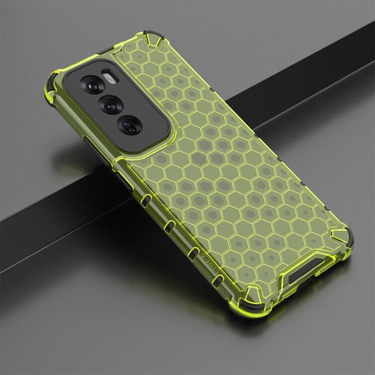 Защитный чехол Deexe Honeycomb Series для OPPO Reno 12 - Green: фото 2 из 5