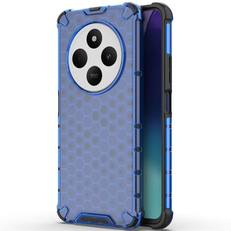 Захисний чохол Deexe Honeycomb Series для Xiaomi Redmi 14C / Redmi A4 5G / Poco C75 - Blue: фото 1 з 5