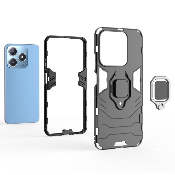 Защитный чехол Deexe Hybrid Case для Realme C63 / C61 / Note 60x - Black: фото 5 из 6