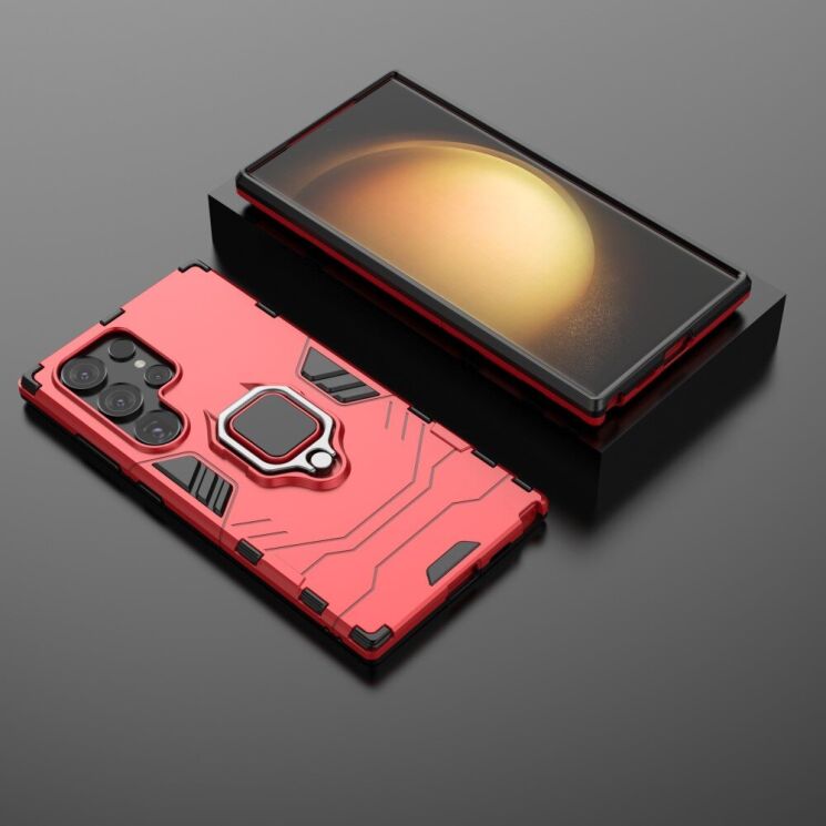 Защитный чехол Deexe Hybrid Case для Samsung Galaxy S24 Ultra - Red: фото 3 из 5