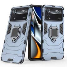 Защитный чехол Deexe Hybrid Case для Xiaomi Poco X4 Pro - Blue: фото 1 из 8