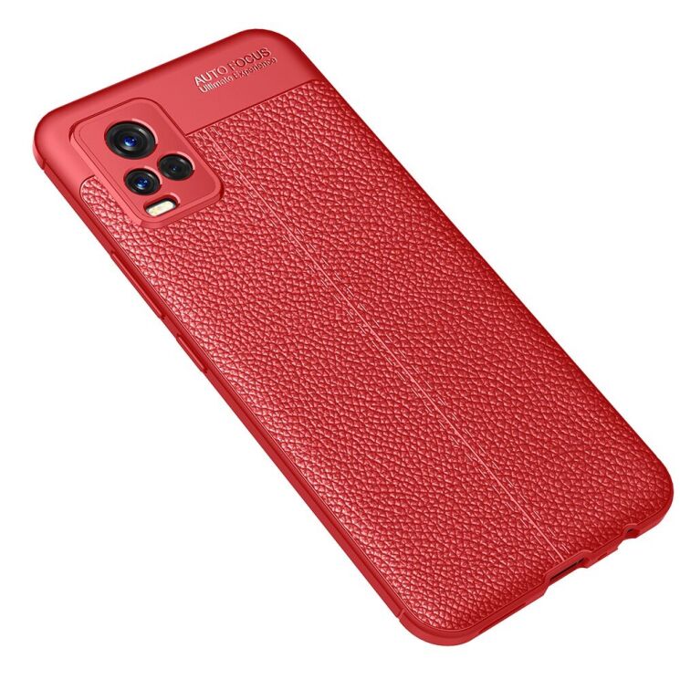 Захисний чохол Deexe Leather Cover для VIVO V20 - Red: фото 2 з 6