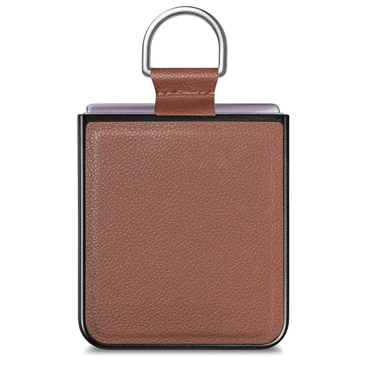 Захисний чохол Deexe Litchi Ring Case для Samsung Galaxy Flip 8 - Brown (423527Z) Захисний чохол Deexe Litchi Ring Case для Samsung Galaxy Flip 8 - Brown: фото 3 з 11
