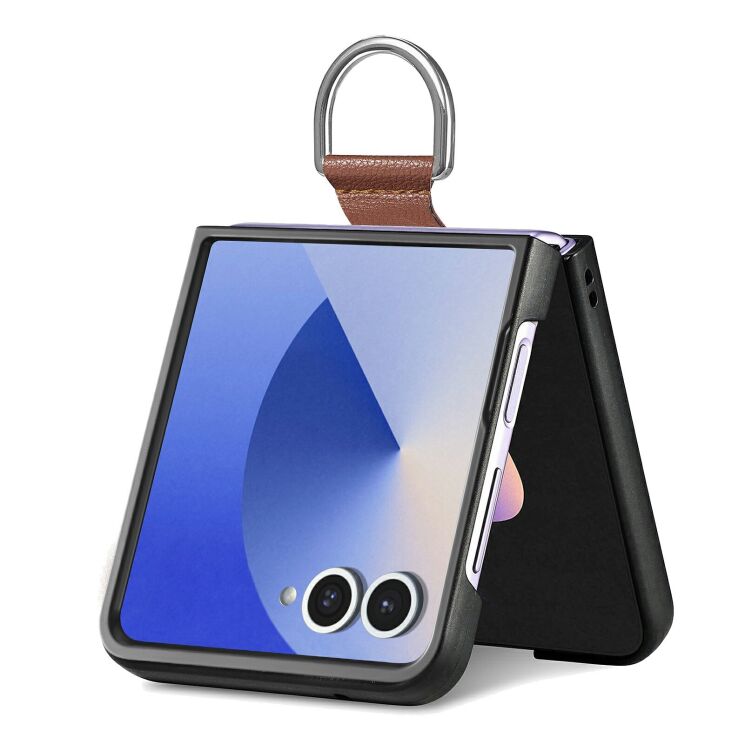 Захисний чохол Deexe Litchi Ring Case для Samsung Galaxy Flip 8 - Brown (423527Z) Захисний чохол Deexe Litchi Ring Case для Samsung Galaxy Flip 8 - Brown: фото 5 з 11