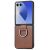 Защитный чехол Deexe Litchi Ring Case для Samsung Galaxy Flip 8 - Brown: фото 1 из 11