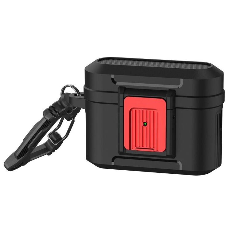 Захисний чохол Deexe Lock Design для AirPods Pro 2 - Black / Red: фото 1 з 10