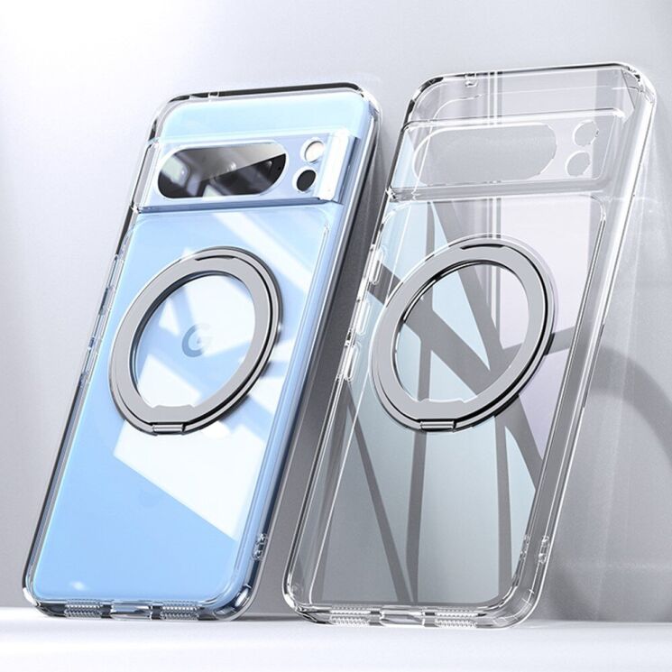 Защитный чехол Deexe Mag Stand для Google Pixel 9 Pro XL - Transparent: фото 1 из 9