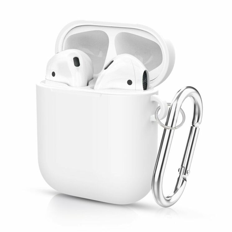 Защитный чехол Deexe Matte Case для Apple AirPods 1 / 2 - White: фото 1 из 6