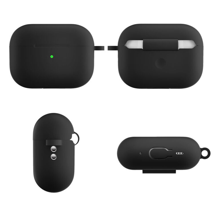 Защитный чехол Deexe Matte Case (FH) для Apple AirPods Pro 2 - Black: фото 5 из 5