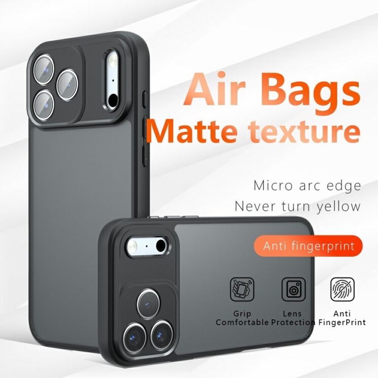 Захисний чохол Deexe Matte Skin для iPhone 18 Pro / 17 Pro - Transparent Black: фото 3 з 9