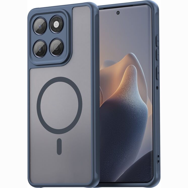 Захисний чохол Deexe Matte Skin with MagSafe для Motorola Signature - Blue: фото 1 з 8