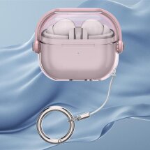 Захисний чохол Deexe Pure Stand для Samsung Galaxy Buds 3 / Buds 3 Pro - Transparent Pink: фото 1 з 5