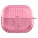 Захисний чохол Deexe Ridge Guard для Samsung Galaxy Buds 3 / Buds 3 Pro - Transparent Pink (360920P). Фото 2 з 3