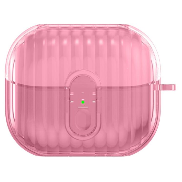 Захисний чохол Deexe Ridge Guard для Samsung Galaxy Buds 3 / Buds 3 Pro - Transparent Pink: фото 2 з 3
