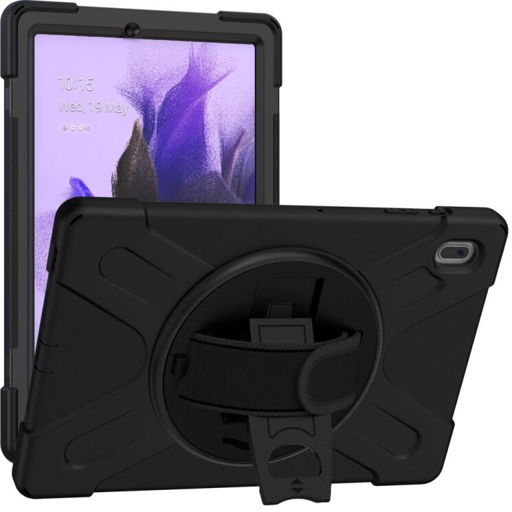Защитный чехол Deexe Rotation Hybrid для Samsung Galaxy Tab S7 FE (T730/T736) - Black: фото 5 из 16